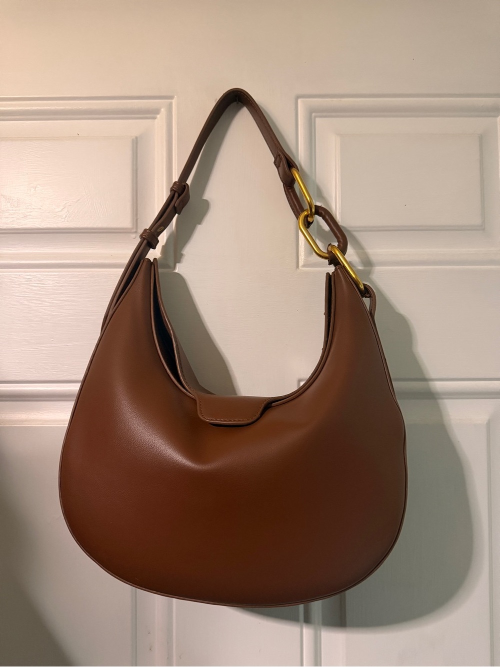 Madison West Crescent Shoulder Bag in Brown